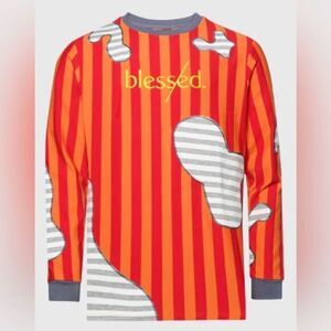 NWT The Hideout Clothing x YK Osiris Men’s “Blessed” Patchwork Long Sleeve Tee S